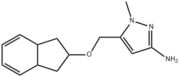 1-methyl-5-[(2,3,3a,7a-tetrahydro-1H-inden-2-yloxy)methyl]-1H-pyrazol-3-amine 结构式