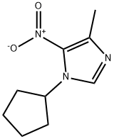 1-cyclopentyl-4-methyl-5-nitro-1H-imidazole 结构式