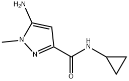 5-amino-N-cyclopropyl-1-methyl-1H-pyrazole-3-carboxamide 结构式