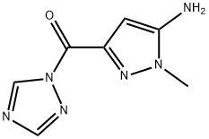 1-methyl-3-(1H-1,2,4-triazol-1-ylcarbonyl)-1H-pyrazol-5-amine 结构式