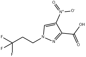 4-nitro-1-(3,3,3-trifluoropropyl)-1H-pyrazole-3-carboxylic acid 结构式