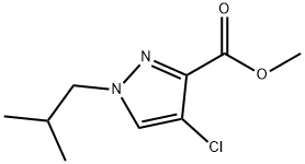 methyl 4-chloro-1-isobutyl-1H-pyrazole-3-carboxylate 结构式