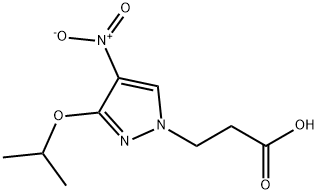 3-(3-isopropoxy-4-nitro-1H-pyrazol-1-yl)propanoic acid 结构式