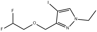 3-[(2,2-difluoroethoxy)methyl]-1-ethyl-4-iodo-1H-pyrazole 结构式