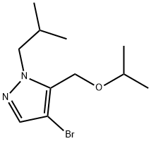 4-bromo-1-isobutyl-5-(isopropoxymethyl)-1H-pyrazole 结构式