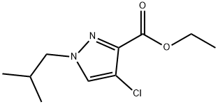 ethyl 4-chloro-1-isobutyl-1H-pyrazole-3-carboxylate 结构式