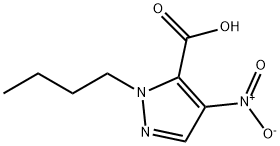 1-butyl-4-nitro-1H-pyrazole-5-carboxylic acid 结构式