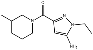 1-ethyl-3-[(3-methylpiperidin-1-yl)carbonyl]-1H-pyrazol-5-amine 结构式