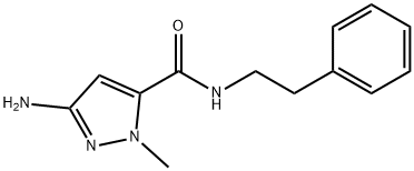 3-amino-1-methyl-N-(2-phenylethyl)-1H-pyrazole-5-carboxamide 结构式