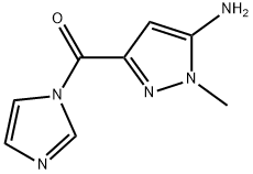 3-(1H-imidazol-1-ylcarbonyl)-1-methyl-1H-pyrazol-5-amine 结构式
