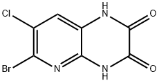 6-溴-7-氯-1,4-二氢吡啶[2,3-B]吡嗪-2,3-二酮 结构式
