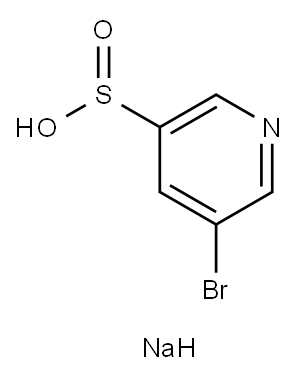 3-Pyridinesulfinic acid, 5-bromo-, sodium salt (1:1) 结构式