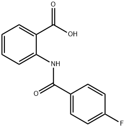 2-(4-氟苯甲酰胺基)苯甲酸 结构式
