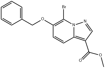 6-(苄氧基)-7-溴吡唑并[1,5-A]吡啶-3-羧酸甲酯 结构式