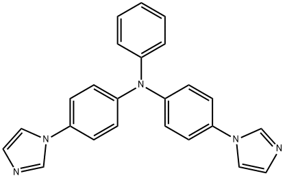 N-(4-(1H-咪唑-1-基)苯基)-4-(1H-咪唑-1-基)-N-苯基苯胺 结构式