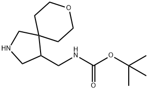 ((8-氧杂-2-氮杂螺[4.5]癸4-基)甲基)氨基甲酸叔丁酯 结构式