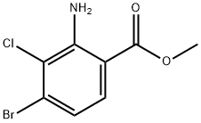 2-氨基-4-溴-3-氯苯甲酸甲酯 结构式