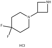 1-(氮杂环丁烷-3-基)-4,4-二氟哌啶盐酸盐 结构式