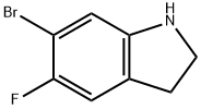 6-溴-5-氟-2,3-二氢-1H-吲哚 结构式