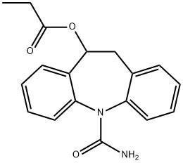 5H-Dibenz[b,f]azepine-5-carboxamide, 10,11-dihydro-10-(1-oxopropoxy)- 结构式