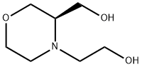 4-Morpholineethanol, 3-(hydroxymethyl)-, (3R)- 结构式