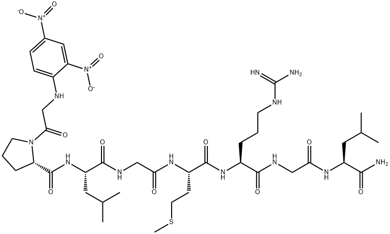 DNP-GLY-PRO-LEU-GLY-MET-ARG-GLY-LEU-NH2;DNP-GPLGMRGL-NH2;MATRIX METALLOPROTEINASE-13 SUBSTRATE;MMP-13 SUBSTRATE 结构式