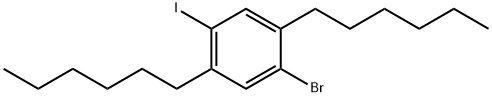 Benzene, 1-bromo-2,5-dihexyl-4-iodo- 结构式