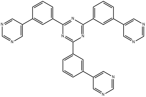2,4,6-三(3-(嘧啶-5-基)苯基)-1,3,5-三嗪 结构式