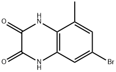 2,3-Quinoxalinedione, 7-bromo-1,4-dihydro-5-methyl- 结构式