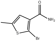 2-溴-5-甲基噻吩-3-羧酰胺 结构式