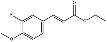 2-Propenoic acid, 3-(3-fluoro-4-methoxyphenyl)-, ethyl ester, (2E)- 结构式