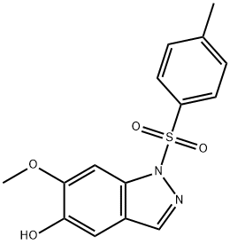 6-methoxy-1-(p-tolylsulfonyl)indazol-5-ol 结构式