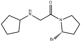 Ethanone, 1-[(2S)-2-bromo-1-pyrrolidinyl]-2-(cyclopentylamino)- 结构式
