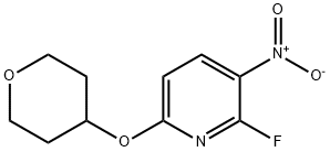 Pyridine, 2-fluoro-3-nitro-6-[(tetrahydro-2H-pyran-4-yl)oxy]- 结构式