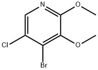 4-溴-5-氯-2,3-二甲氧基吡啶 结构式