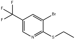 Pyridine, 3-bromo-2-(ethylthio)-5-(trifluoromethyl)- 结构式