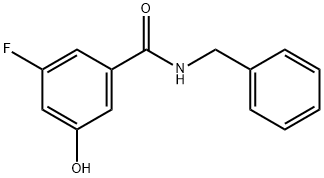 Benzamide, 3-fluoro-5-hydroxy-N-(phenylmethyl)- 结构式