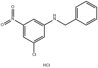 N-benzyl-3-chloro-5-nitroaniline hydrochloride 结构式