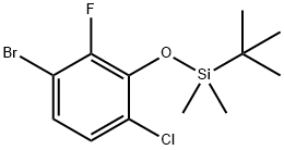 Benzene, 1-bromo-4-chloro-3-[[(1,1-dimethylethyl)dimethylsilyl]oxy]-2-fluoro- 结构式