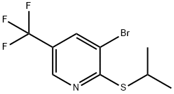 Pyridine, 3-bromo-2-[(1-methylethyl)thio]-5-(trifluoromethyl)- 结构式