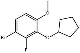 Benzene, 1-bromo-3-(cyclopentyloxy)-2-fluoro-4-methoxy- 结构式