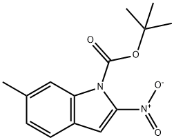 1H-Indole-1-carboxylic acid, 6-methyl-2-nitro-, 1,1-dimethylethyl ester 结构式