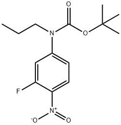 Carbamic acid, N-(3-fluoro-4-nitrophenyl)-N-propyl-, 1,1-dimethylethyl ester 结构式