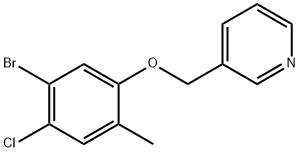 Pyridine, 3-[(5-bromo-4-chloro-2-methylphenoxy)methyl]- 结构式