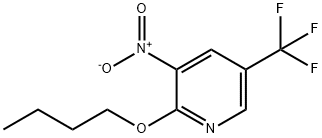 Pyridine, 2-butoxy-3-nitro-5-(trifluoromethyl)- 结构式