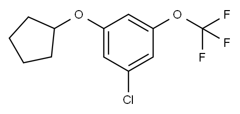 Benzene, 1-chloro-3-(cyclopentyloxy)-5-(trifluoromethoxy)- 结构式