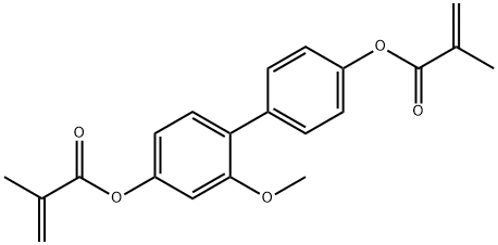 2-Propenoic acid, 2-methyl-, 1,1'-(2-methoxy[1,1'-biphenyl]-4,4'-diyl) ester 结构式