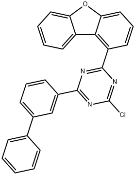 1,3,5-三嗪,2-[1,1'-联苯]-3-基-4-氯-6-(1-二苯并呋喃基)- 结构式