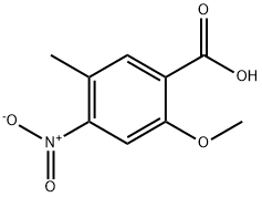 2-甲氧基-5-甲基-4-硝基苯甲酸 结构式