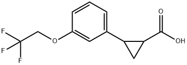2-[3-(2,2,2-trifluoroethoxy)phenyl]cyclopropanecarboxylic acid 结构式